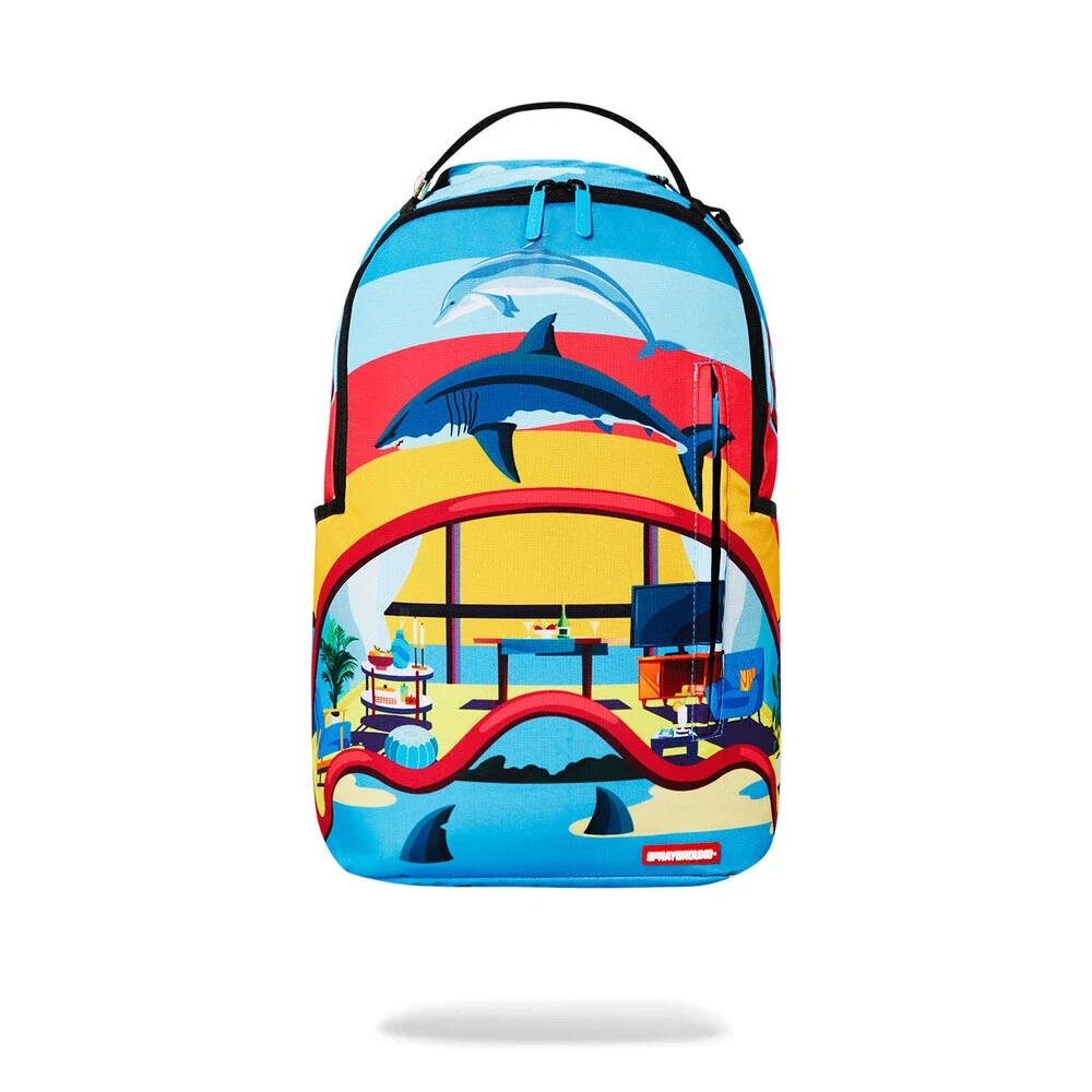 Sprayground Realtor Shark DLXSR Backpack Unisex Multi Adjustable Strap Bag SPR68